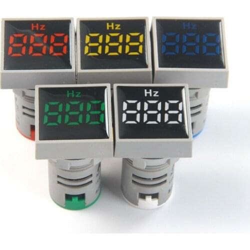 22mm LED AC Digital Display Frequency Table Gauge Hertz Meter Indicator Signal Lamp Voltmeter Lights Range 0-99Hz Warning Light
