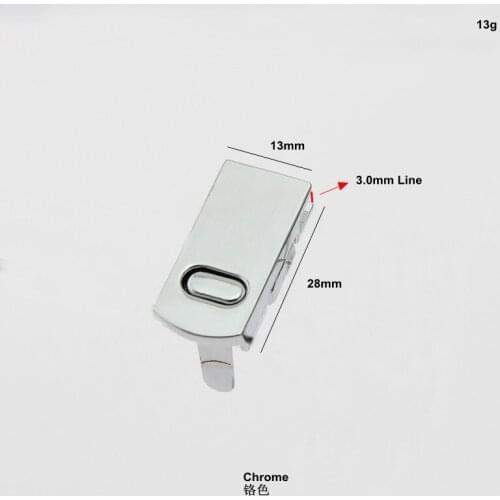 28*13 Chrome high quality metal magnet lock accessories Bags for Suitcase bag purse making wholesale