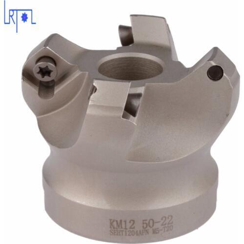4flute KM12 50-22-4T 45 Degree Shoulder Mill Cutter Head for SEHT1204