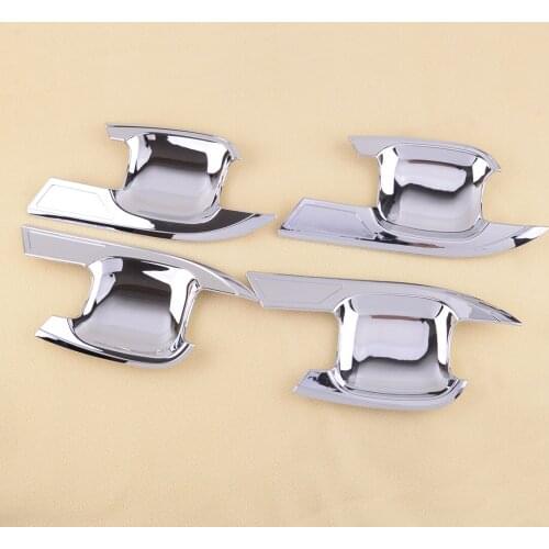 4Pcs/Set Car ABS Silver Door Bowl Cover Handle Chrome Cup Trim Decoration Fit For Ford Explorer 2020 2021