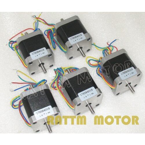 5pcs Nema17 CNC stepper motor (Dual shaft) 78 Oz-in/48mm stepping motor/1.8A
