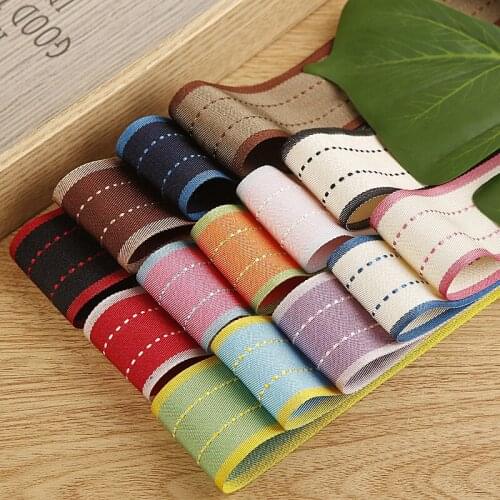 Stripe Webbing Diy Hair Accessories Clothing Shoes Flower Accessories Gift Box Flower Packaging Polyester Denim Belt