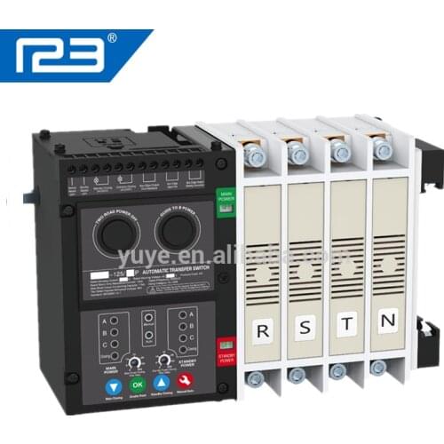 CE 3P 4P Electric AC 3 phase 3 position Dual Power 220V ATS controller Generator Changeover switch Automatic transfer switch