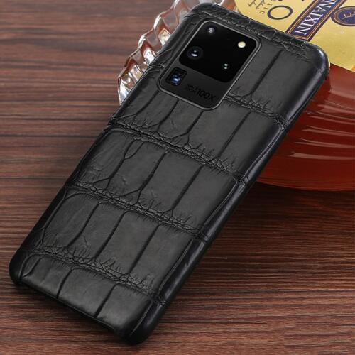 Genuine Crocodile Leather Case For Samsung Galaxy S20 S21 Ultra S20 FE S8 S9 S10 Plus Note 20 10 9 A52 A21S A72 A51 A50 A71 M31