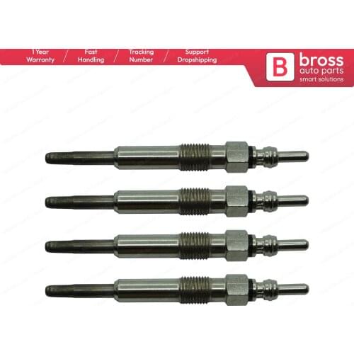 Bross Auto Parts BGP26-1 4 Pcs Heater Glow Plugs GX93, N10140101, GN855 for Audi VW Seat Skoda Ford Volvo Renault Fast Shipment