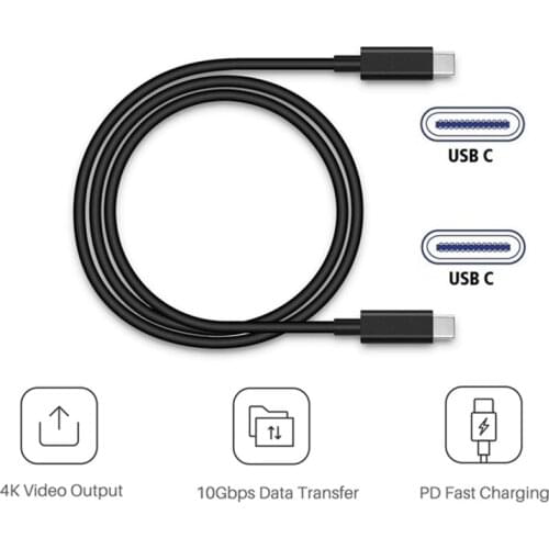 USB C to USB C Cable 100W PD Fast Charge Type C Data Lead Compatible For MacBook Air iPad Pro Huawei P40 P30,Dell,Lenovo,Display