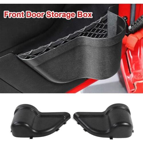 Door Pocket Front Door Storage Pockets Organizer Box For 2011-2018 Jeep Wrangler JK JKU 2/4-Door, Door Net Pocket Replacement