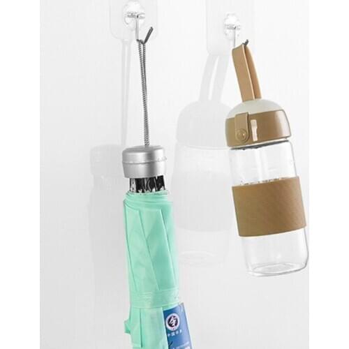 Strong Transparent Hook Kitchen Cooking Tool Organizer Bathroom Towel Cloth Storage Rack Bathroom Accessories 4pcs