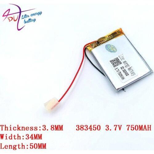 Liter energy battery 383450 3.7V 750mAH 403450 PLIB polymer lithium ion / Li-ion battery for GPS mp3 mp4 mp5 dvd