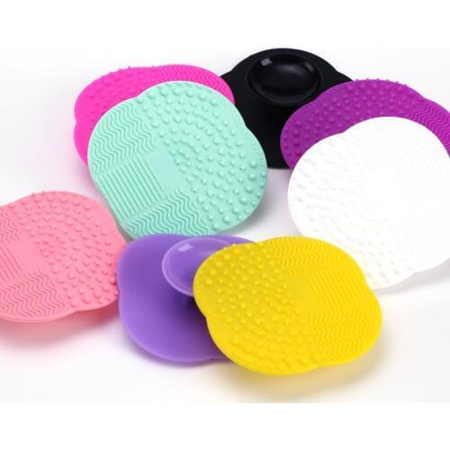 Small Size Silicone Sucker Brush Cleaning Mat Make up Brush Cleaner Cosmetic Clean Tools For Makeup Brushes