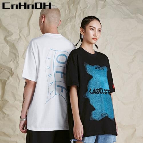 CnHnOH High street fashion brand loose trend street hip-hop t-shirt short-sleeved casual non-iron treatment Loose 9112