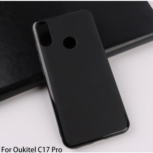 For Oukitel C17 Pro Black Phone Case TPU Soft Silicone Back Protective Cover Fundas