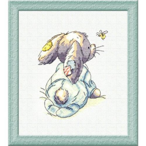 Cross Stitch Kit Precision Printing XT8 Cute Cartoon Curious Little Bunny Childrens Bedroom Decoration
