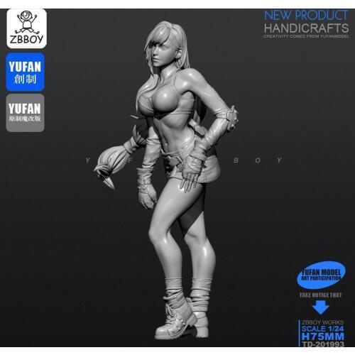 1/24 Resin Figures Kits Beauty goddess assembled model 75MM TD-201993