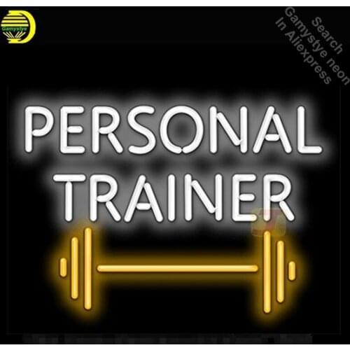 Neon Sign for Personal Trainer with Weight Graphic Neon Tube Sign commercial Light handcraft Lamp Store Displays neon light sign