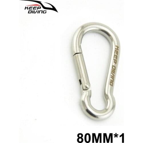 KEEP DIVING NEW ARRIVAL 316 Stainless Steel Spring Snap Hook Carabiner Diving Equipment BCD Safe Accessories