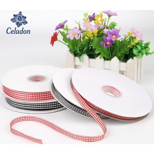 New Arrival Printing Lattice Ribbon Black Red Color 10Yard/Roll For Gift Wrapping Home Decoration Wholesale And Retail