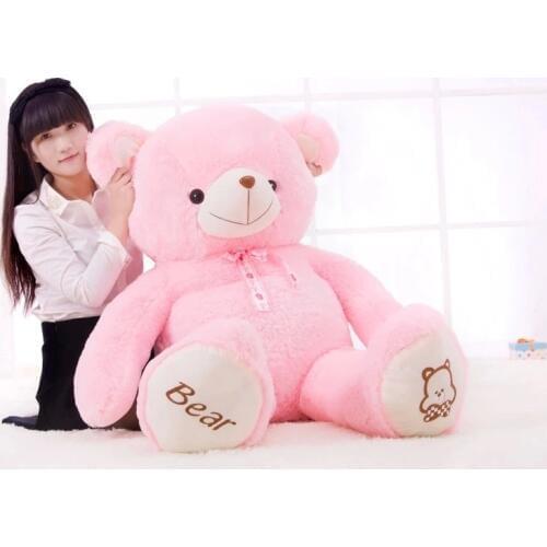 Huge 120cm pink teddy bear plush toy soft throw pillow Christmas gift h2859
