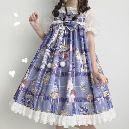 Rabbit Time Memory Chen Xiaoxi Original Lolita Dress Milk Top JSK sweet dress kawaii clothing gothic lolita dress