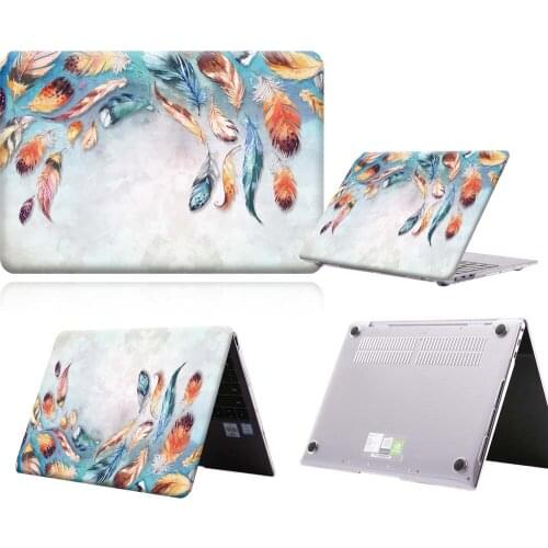 Rainbow Feather Pattern Anti-slip Laptop Case For MateBook 13/13 AMD Ryzen/14/D14/D15/X 2020/X Pro/Pro 16.1/Honor MagicBook14/15