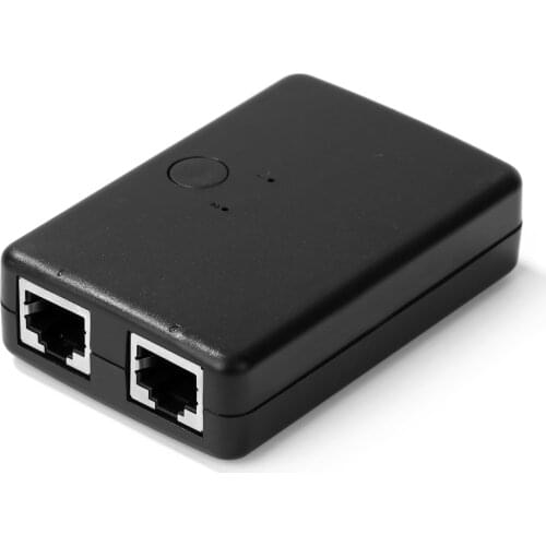 2-port 100Mbps RJ45 network switch LAN Ethernet sharing center,2-way shared adapter hub network suitable for desktop