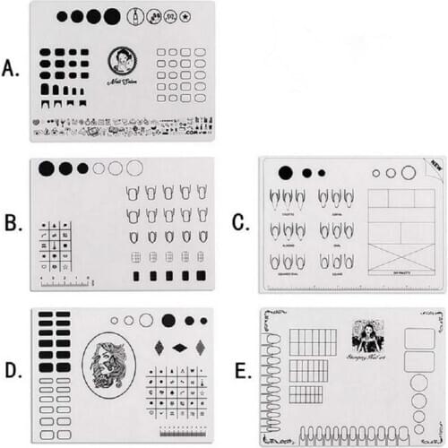 Foldable Silicone Practical Nail Polish Silicone Hand Cushion Holder Pad Sticker Nail Art Manicure Tools Nail Mat Manicure Table