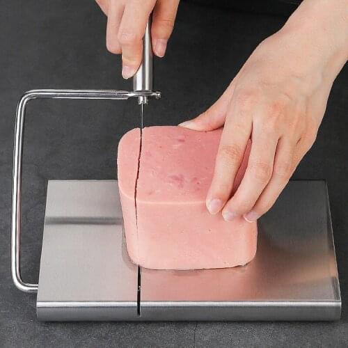 Cheese Slicer Stainless Steel Single-Line Cheese Cutter Reusable Manual Function Cheese Ham Slicer Kitchen Cutting Tool