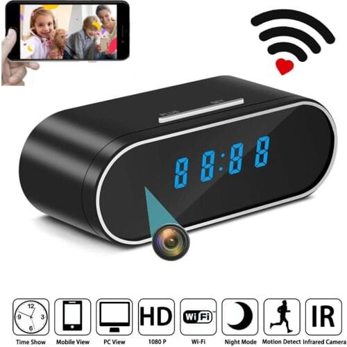 HD 1080P Wifi Secret Clock Camera IP Camera Video Audio DV DVR Video Recorder Night Vision Motion Detection Home Security P2P