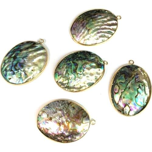 Vintage Colorful Abalone Shell Pendants Charms Natural Mother of Pearl Shell Pendants for Jewelry Making DIY Necklace Wholesale