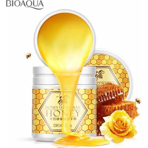 BIOAQUA Milk Honey Paraffin Bath Wax for Hands and Feet Moisturizing Hand Wax Bath Whitening Exfoliating Hand Care Mask 170G