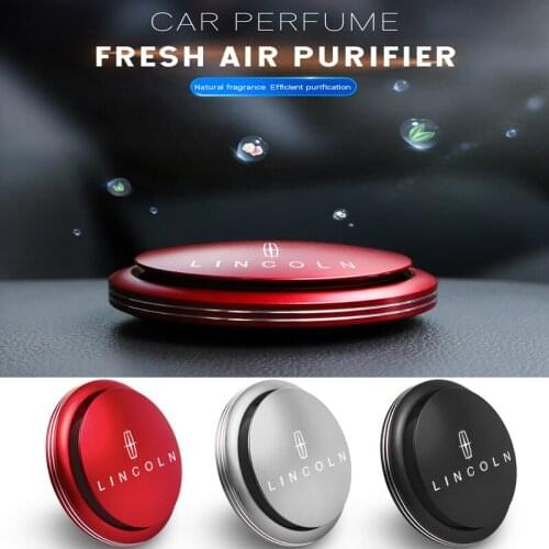 Auto Logo Rotating Car Air Freshener Perfume Interior Parts Decor Aromatherapy For Lincoln MKZ MKX Aviator Navigator Continental