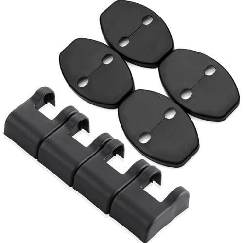4Pcs Car Door Lock Protector Cover+4Pcs Door Check Arm Protection Cover For Skoda Fabia Superb Yeti Octavia A7