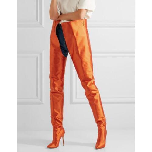 Chaussure Femme 2018 New Designer Extreme Long Waist Boot Celebrity Women Fashion Booties Nightclub Stiletto Crotch High Boots