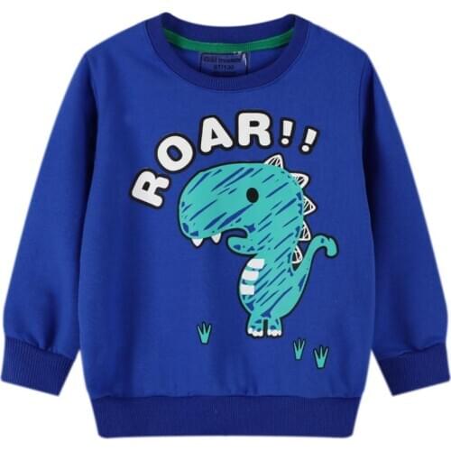 Gold Treasure New Autumn Winter Dinosaur Sweatshirts Clothes Boy Cotton Pullover Children Cartoon Baby Sweaters