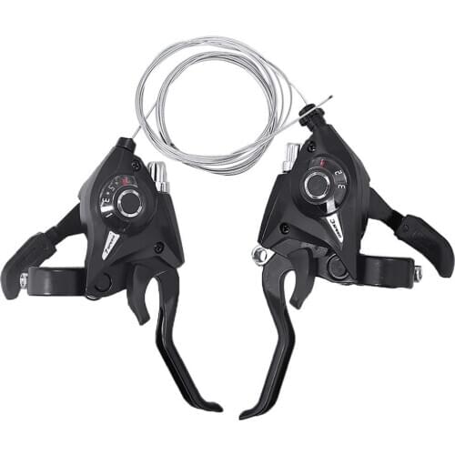 1Pair MTB Mountain Bike Bicycle 3x7 Speed Derailleurs Shifter Brake Levers Compatible 21-23mm Mountain Bikes Shifter brake