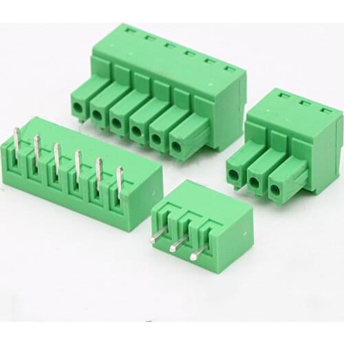 100PCS 15EDG 3.81mm KF2EDG PCB Screw Terminal Block Connector 3.81MM Pitch Header Socket 2/3/4/5/6/7/8/9/10/12P
