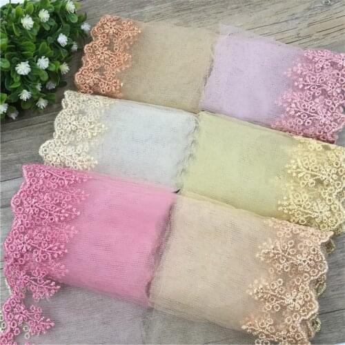 14yards Tiara Gold Mesh Material Embroidery Lace Trim DIY Hair Accessories Handmade Cloth Bow Textile Lace Trim