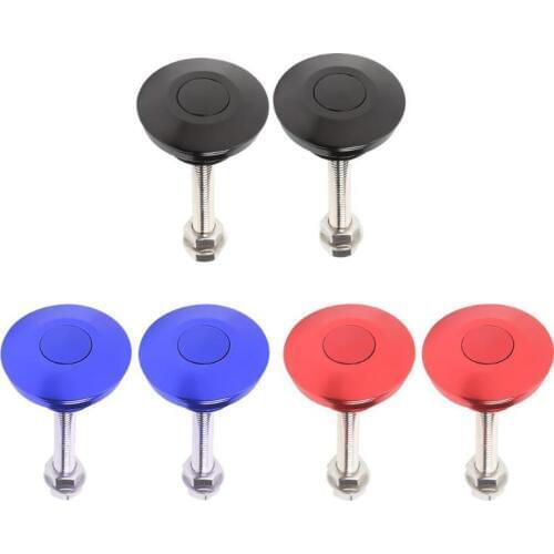 2pcs 63mm 2.5 inch Push Button Hood Pins Aluminum Bonnet Practical Protect Engine Compartment Quick Latch Lock Clips