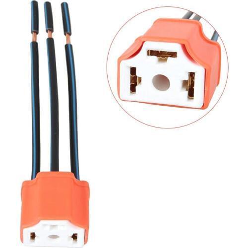 2x H4 9003 HB2 Universal Heat Proof Ceramic Plug Car Headlight Bulb Connector Plug Socket Harness Automotive H4 HB2 Bulb Adapter