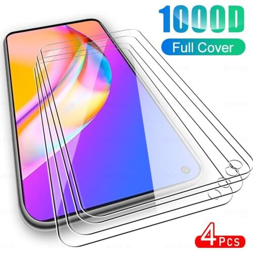 4Pcs Full Cover Protective Glass For OPPO A94 5G Tempered Glass For OPPOA94 A 94 CPH2211 6.43" 2021 Phone Screen Protector Film