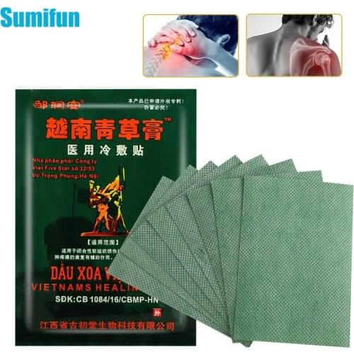 8Pcs Vietnam Green Grass Pain Relief Plasters Arthritis Backache Neck Knee Shoulder Ache Rheumatoid Chinese Herbal Stickers
