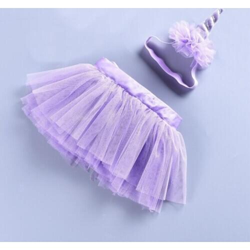 Free Unicorn Headwear 0-2Y Children Girls TuTu Skirt Kids Girls Clothes Baby Tulle skirt Princess Infant Skirts Ball Gown A344