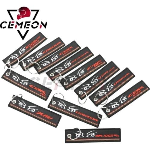 Honda Motorcycle Key Pendant CRF1000L HRC NC750X CBR125R CB1000R VFR1200F CBR1000RR Embroidered Key Chain Buckle Key Ring