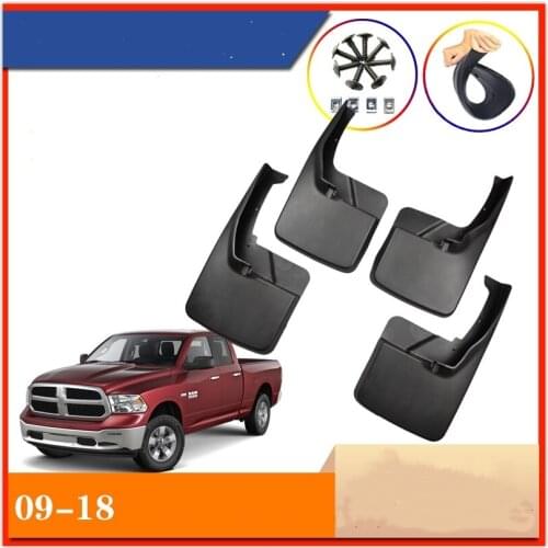 Suitable for 2009-2018 Dodge Ram 1500 2500 3500 Mudguard without wheel eyebrows Splash-proof and anti-fouling Auto Accessories