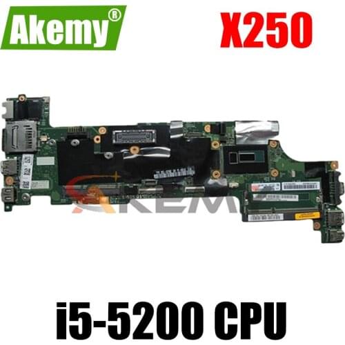 For Thinkpad X250 Laptop Motherboard 20CL 20CM CPU i5-5200 NM-A091 FRU 00HT379 00HT380 00HT367 00HT368 100% Test Ok