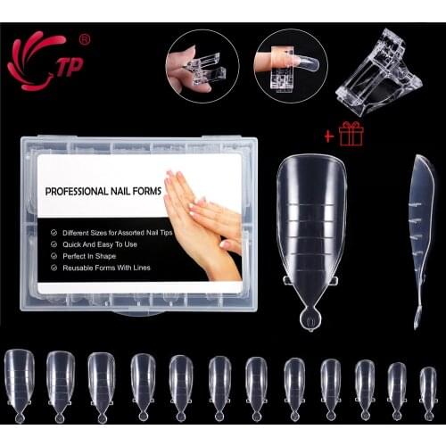 Dual Forms Tips Quick Building Gel Mold Nail System Full Cover Tips Nail Extension Forms Top Molds For Build Form