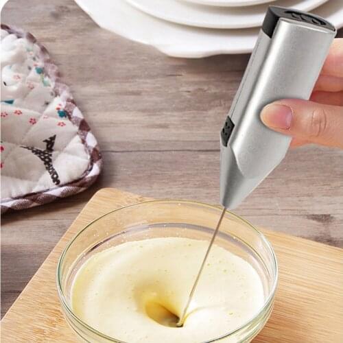 Electric Milk Frother Egg Beater Kitchen Drink Foamer Whisk Mixer Stirrer Coffee Cappuccino Creamer Whisk Frothy Blend Whisker