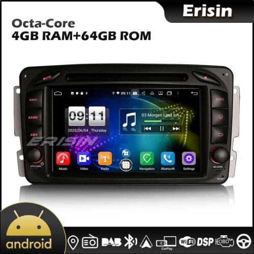 Erisin 8716 7" Octa Core Android 10.0 CarPlay & Auto GPS 4G DAB Autoradio for Mercedes BENZ C CLK G Class Vito Viano W203 S203