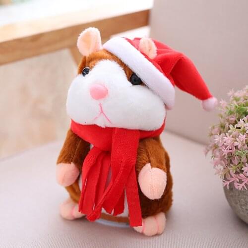 15cm Talking Hamster Mouse Pet Plush Toy Cute Soft Animal Doll Talking Speak Imitate Sound Recorder Hamster Funny Toy Kids Gifts