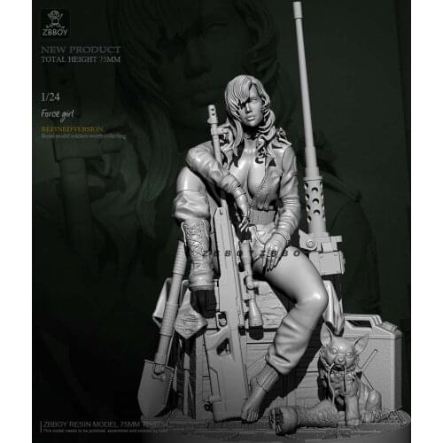 H75mm 1/24 Resin model kits figure colorless and self-assembled TD-2734